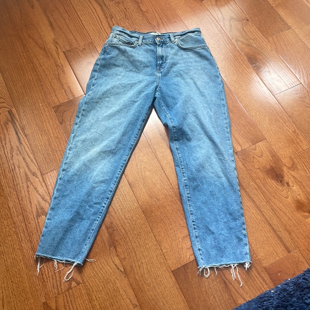 forever 21 Wide legged distressed bottom Jeans